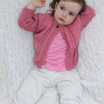 Knitting Pattern Childs Cardigan 3 Sizes UK & USA Terms #452