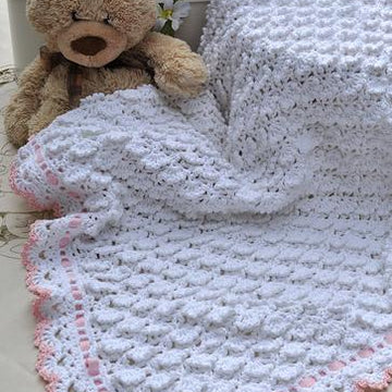 Fluffy Clouds Baby Blanket & Headband Crochet