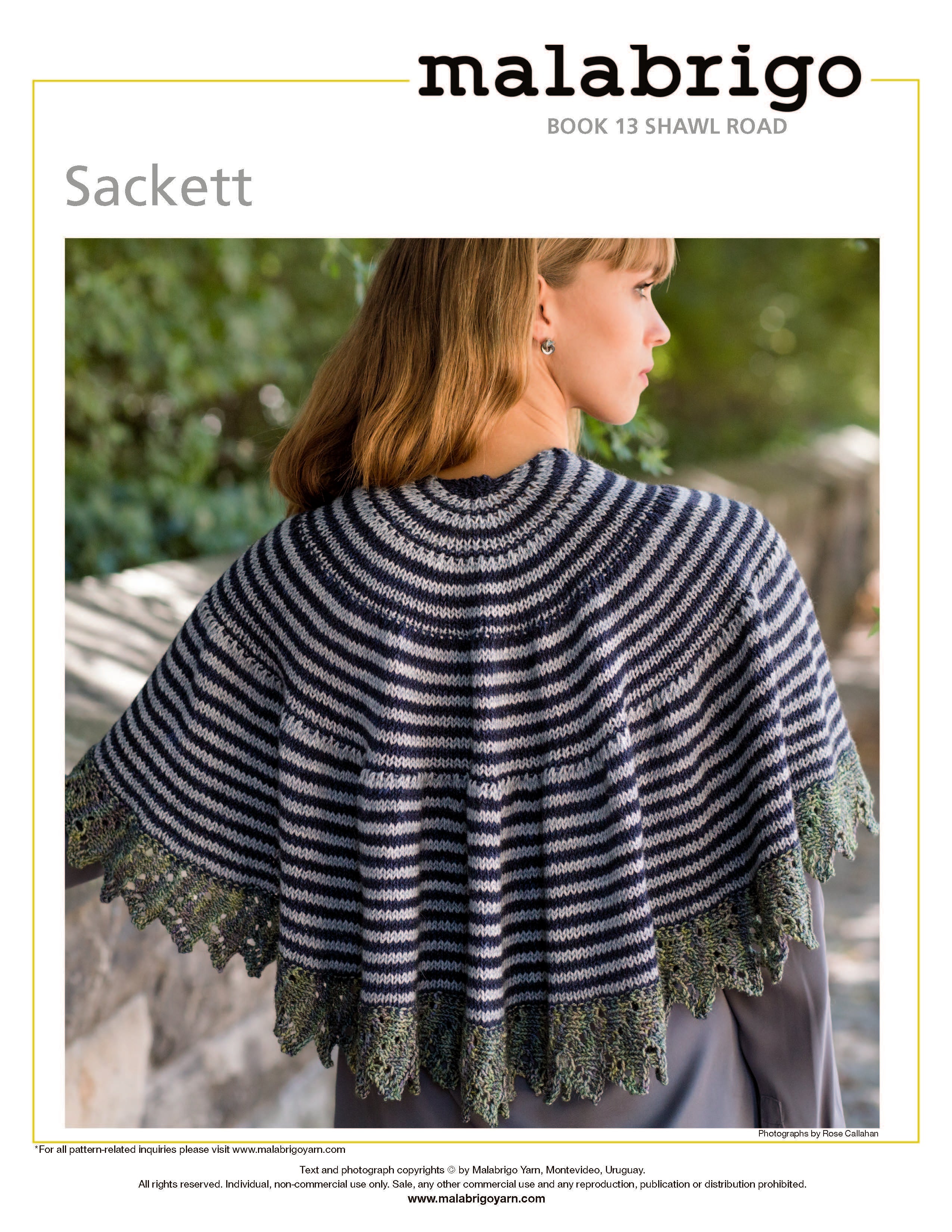 Sackett Shawl in Malabrigo Dos Tierras - Downloadable PDF
