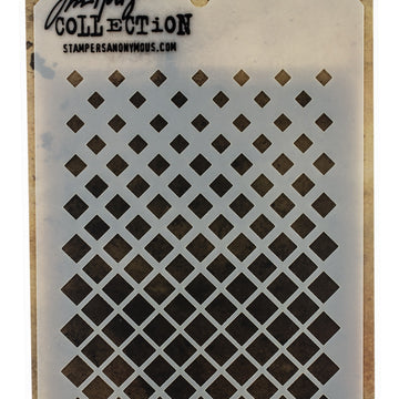 Stampers Anonymous Tim Holtz Layered Stencil 4.125"X8.5" - Gradient Square