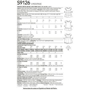 Simplicity Toddlers' Dresses S9126 - Sewing Pattern