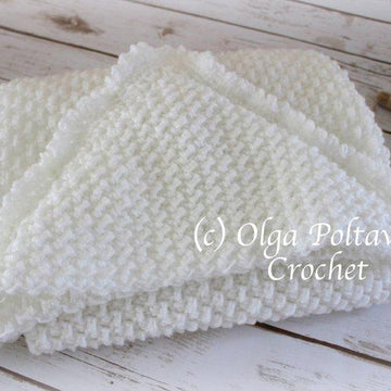 White Hooded Baby Blanket