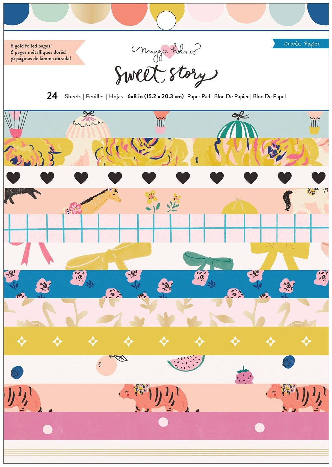 American Crafts Crate Paper Single-Sided Card Making Pad 6"X8" 24/Pkg - Maggie Holmes Sweet Story