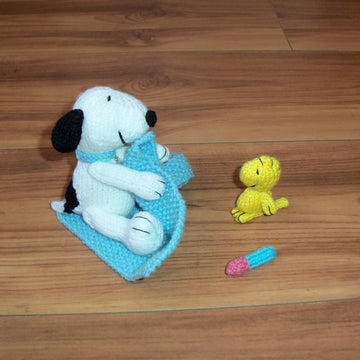 Baby Beagle and Baby Bird