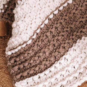 Stockinette Ridge Stitch Chunky Blanket