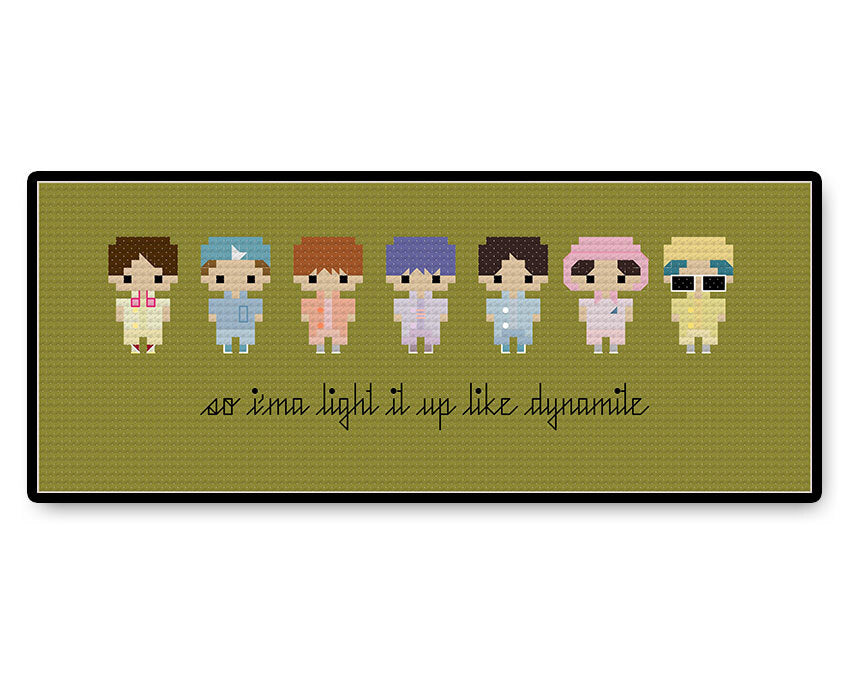 BTS Dynamite Bite Size - PDF Cross Stitch Pattern
