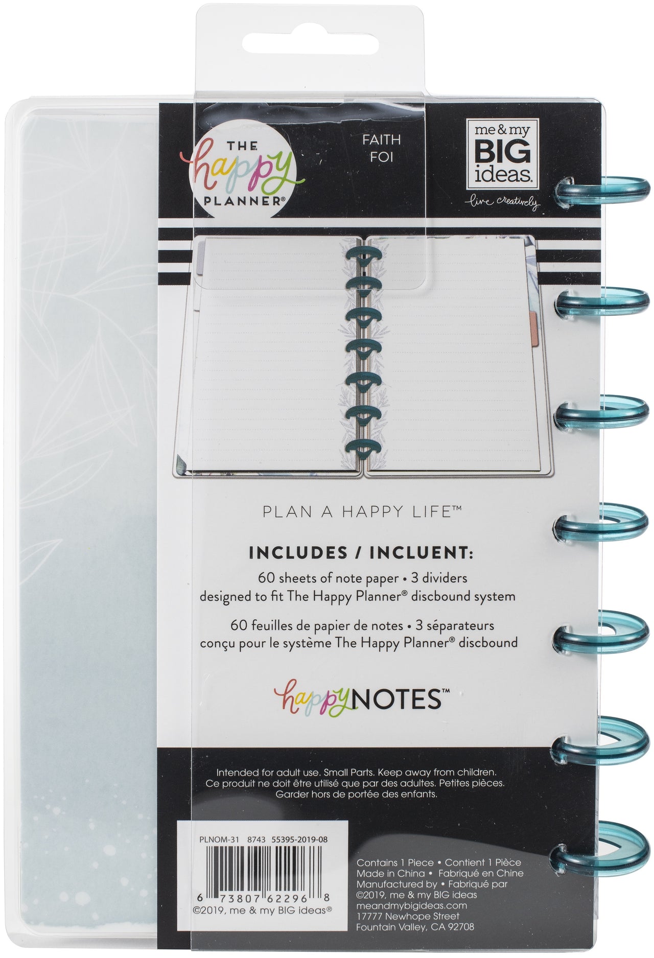 Happy Planner Mini Notebook W/60 Sheets - Faith