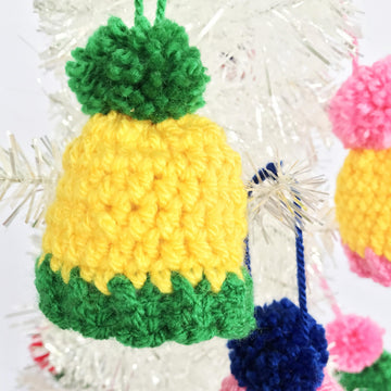 Pom Pom Beanie Hat Ornaments