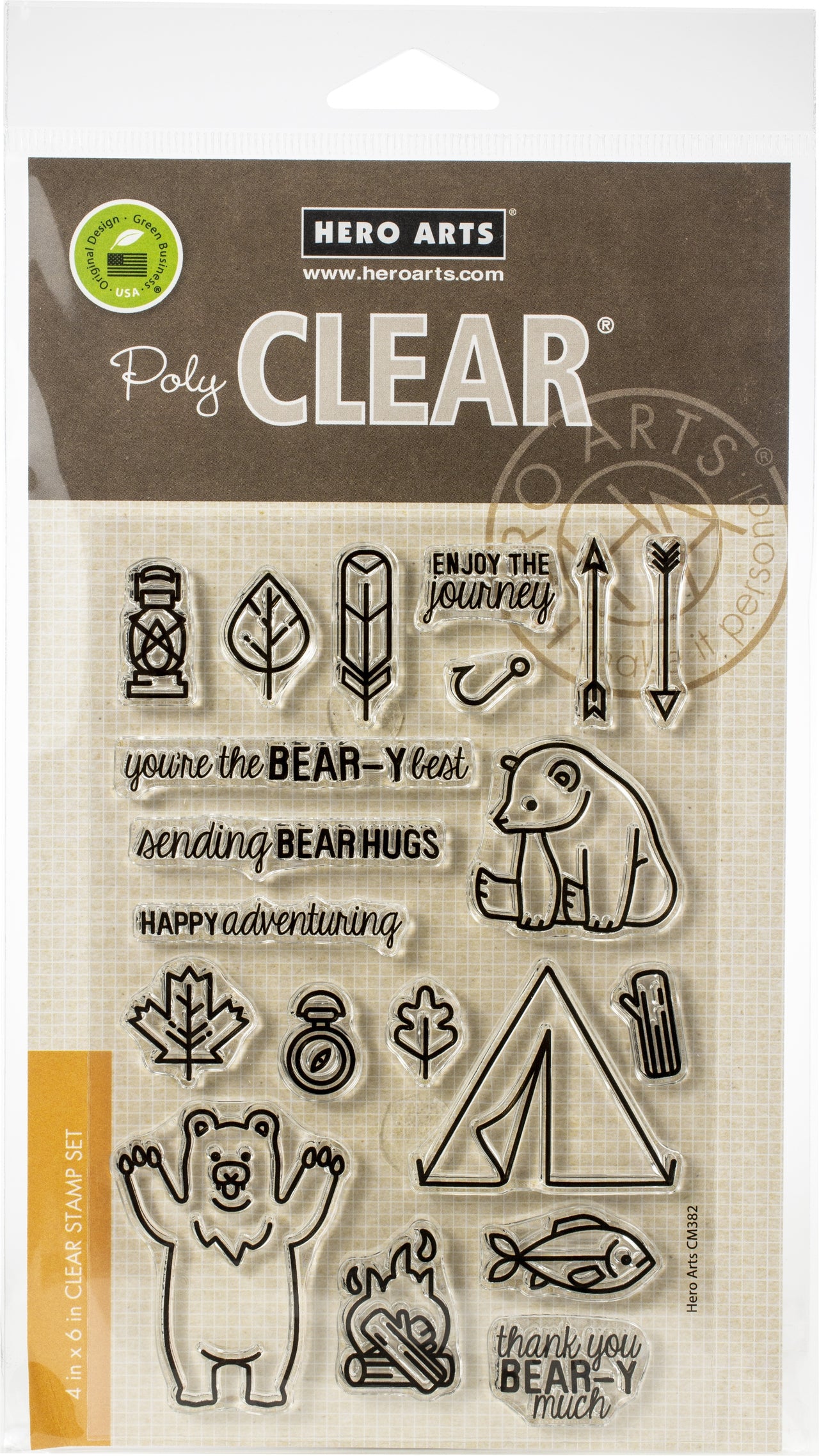 Hero Arts Clear Stamps 4"X6" - Camp In The Wild