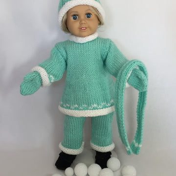 It's Snow Much Fun, Knitting Patterns fit American Girl and other 18-Inch Dolls