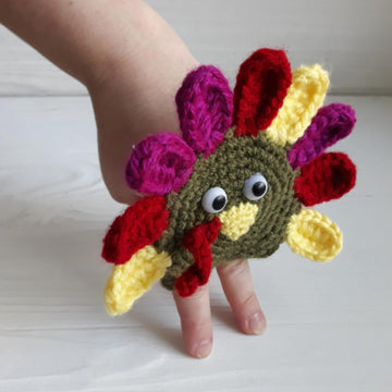Thanksgiving crochet, Kids hand Turkey: Finger Puppets, Friendsgiving decor Pattern PDF