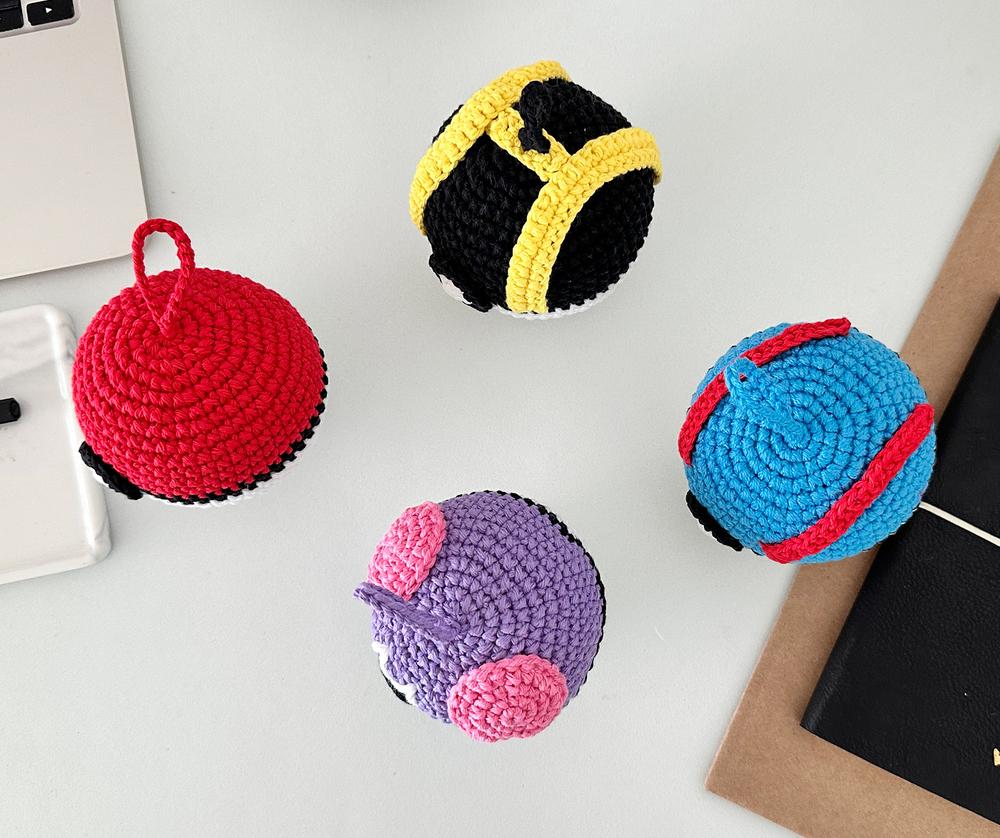 Pocket Monster Inspired Christmas Ornament Crochet Pattern Bundle PDF