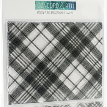 Concord & 9th Clear Stamps 6"X6" - Woven Plaid Background