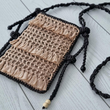Mobile phone crossbody shoulder bag crochet pattern T26