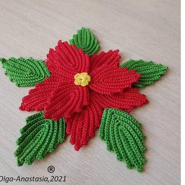 Poinsettia doily