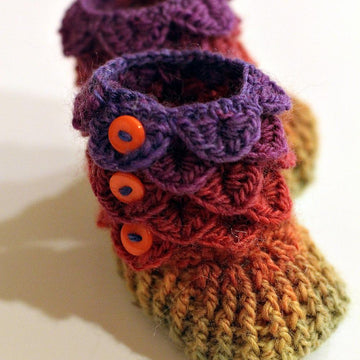 Dragon Slippers Crocodile Stitch Booties