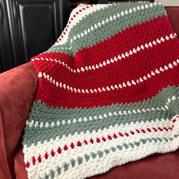 Christmas Lane Striped blanket