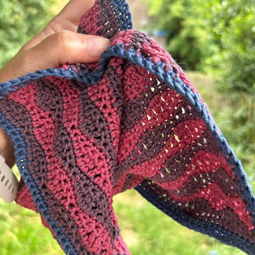 Short Wave Crochet Washcloth