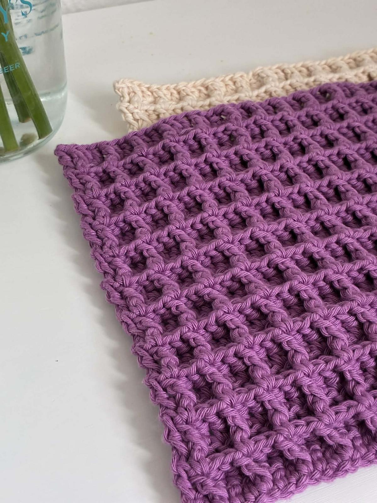 Waffle dishcloth