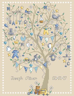 Shannon Christine Baby Boy Tree Cross Stitch Pattern - 2009307 -  Leaflet