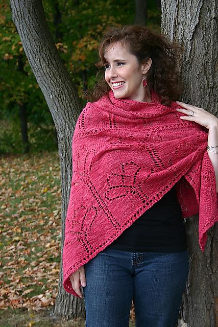 Poppy field shawl