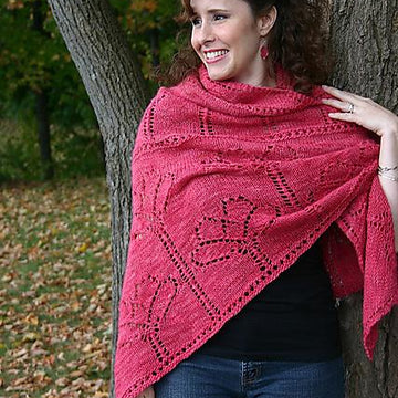 Poppy field shawl