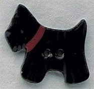 Mill Hill Button 86219 - Black Scottie (left)