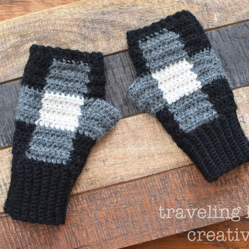 Mod Buffalo Plaid Fingerless Gloves