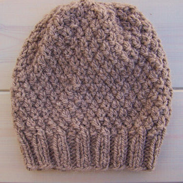 Simple slouchy textured hat