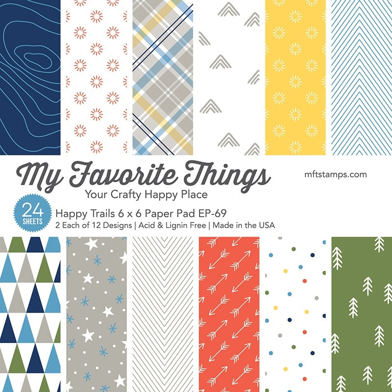 My Favorite Things Single-Sided Paper Pad 6"X6" 24/Pkg - Happy Trails