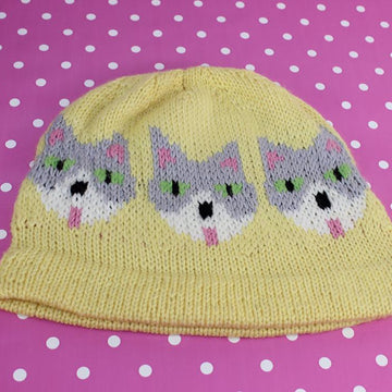 Cat Emoji Ski Beanie Hat