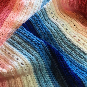Easy Eyelet Baby Blanket