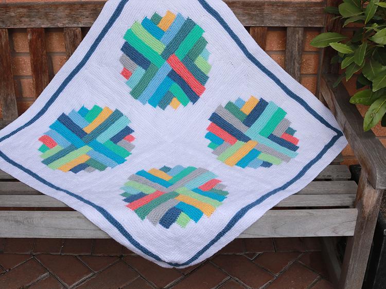 Portholes Log Cabin Blanket