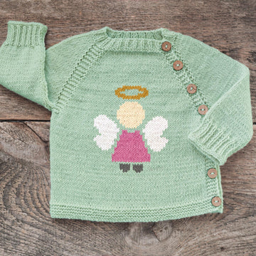 Angel kids jacket Knitting Pattern
