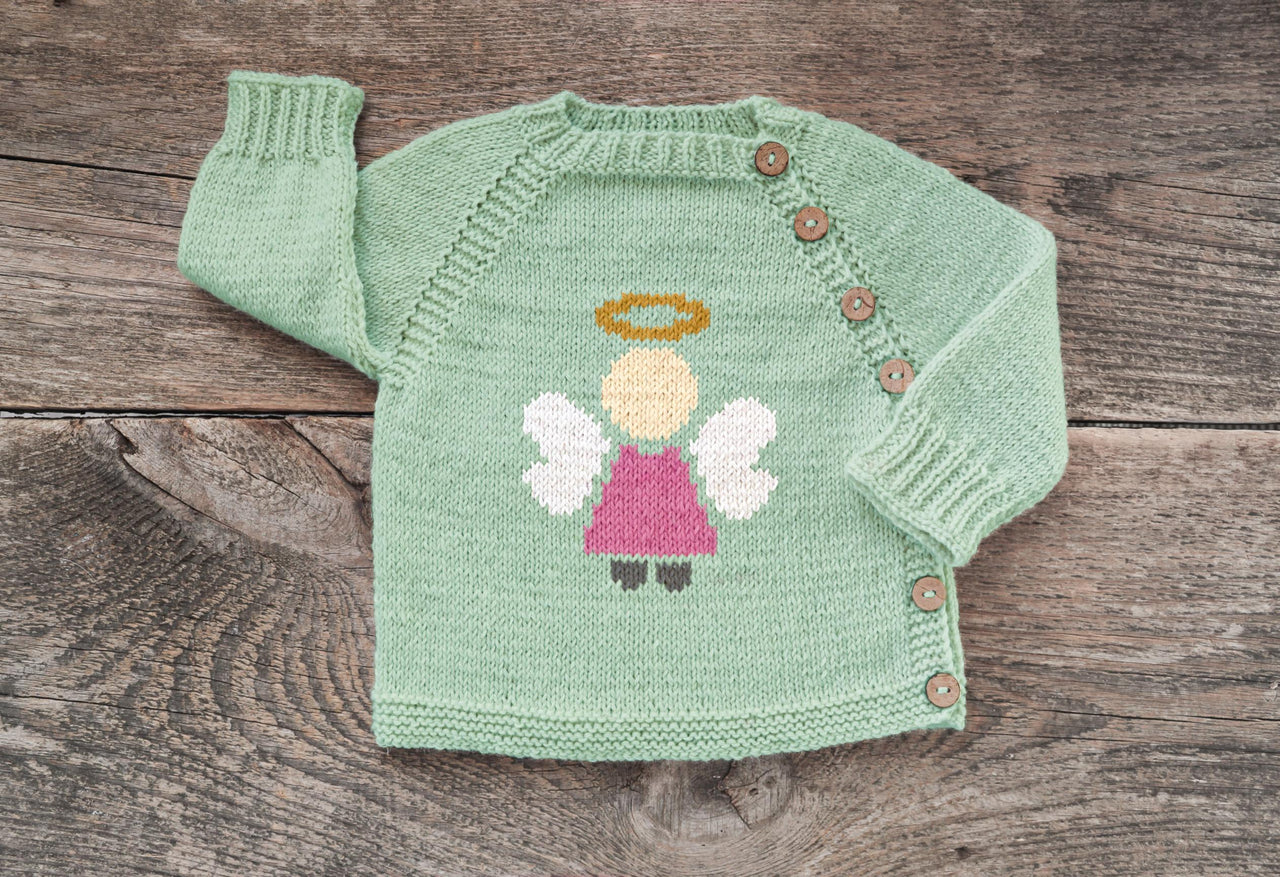 Angel kids jacket Knitting Pattern