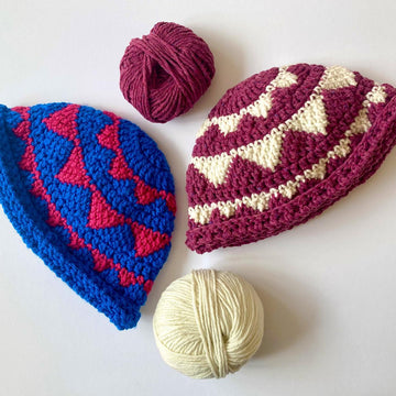 Triangles beanie by HueLaVive