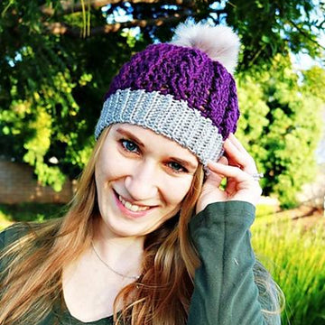 Ribbed Cable Textured Beanie