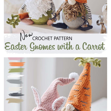 Two Easter Gnomes with a Carrot Crochet Pattern