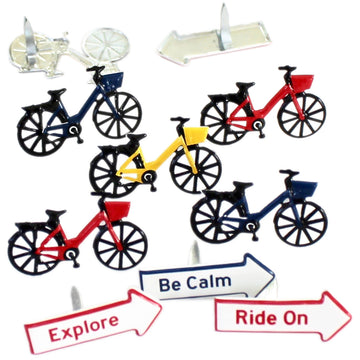 Eyelet Outlet Shape Brads 12/Pkg - Bicycle
