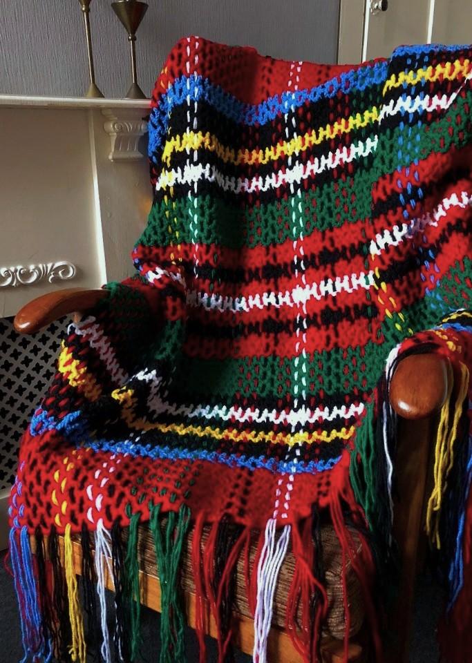 Crochet & Weave Stewart Tartan Throw