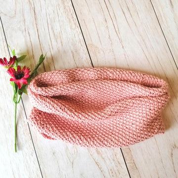 Beanie with crown motif and cowl