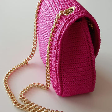 "Divine" rafia crochet bag