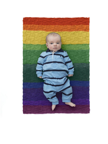Checkered Baby Afghan in Lion Brand Mandala Baby - Downloadable PDF