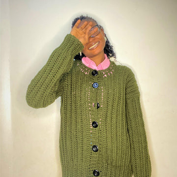 Ribbed Chunky Cardigan