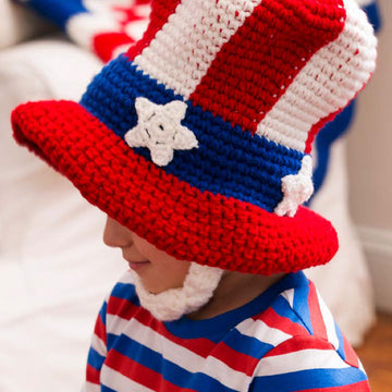 Uncle Sam Hat and Beard in Red Heart Super Saver Economy Solids - LW4751 - Downloadable PDF