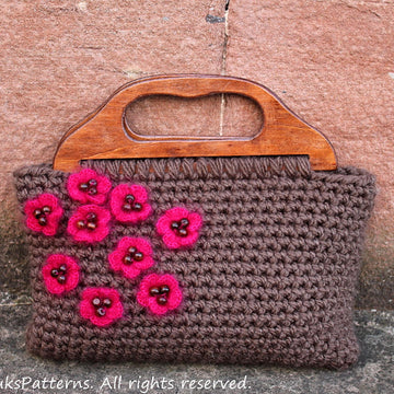 Cherry crochet purse