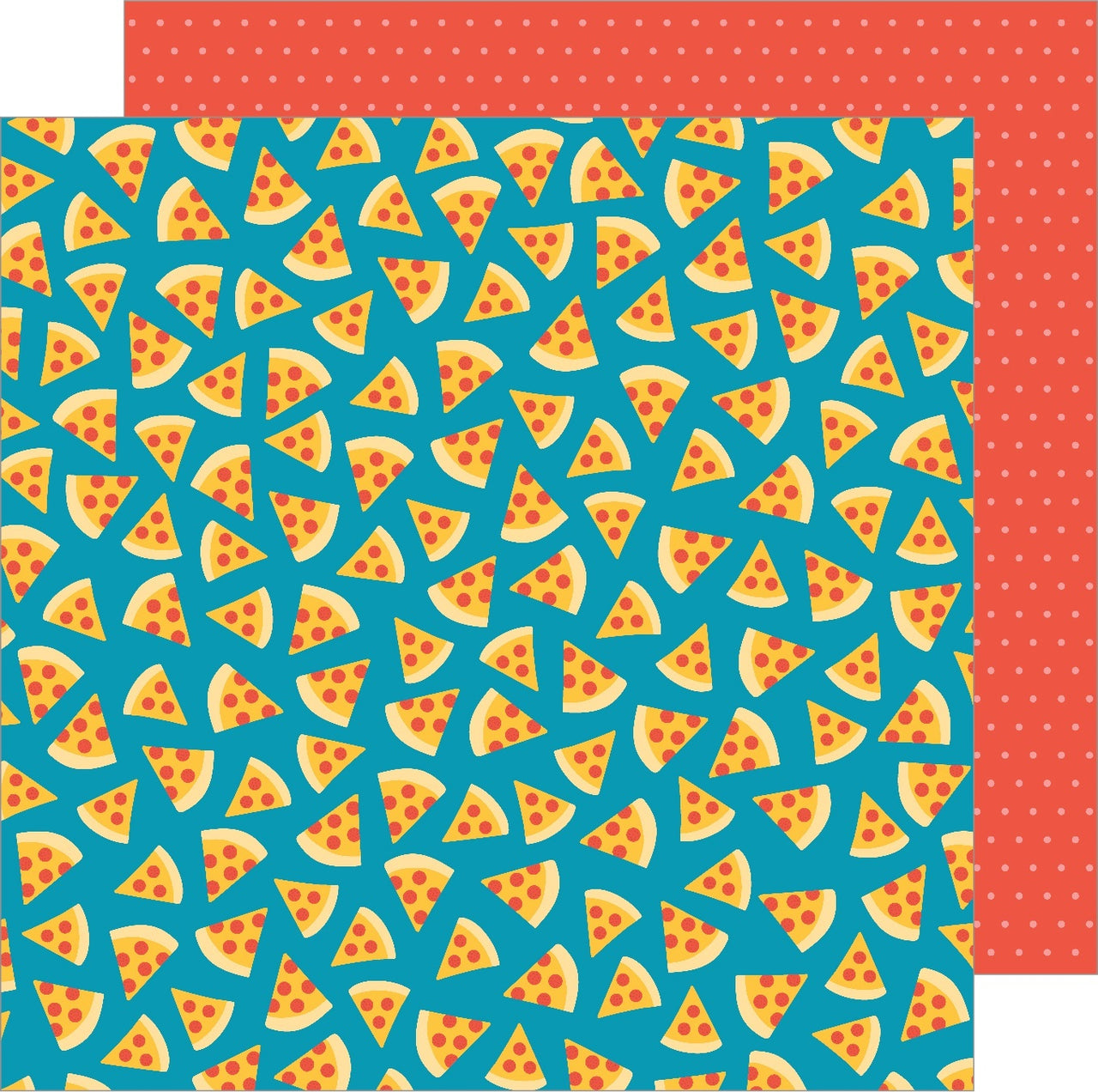 American Crafts Happy Cake Day Double-Sided Cardstock 12"X12" 25/Pkg - Pizza Party