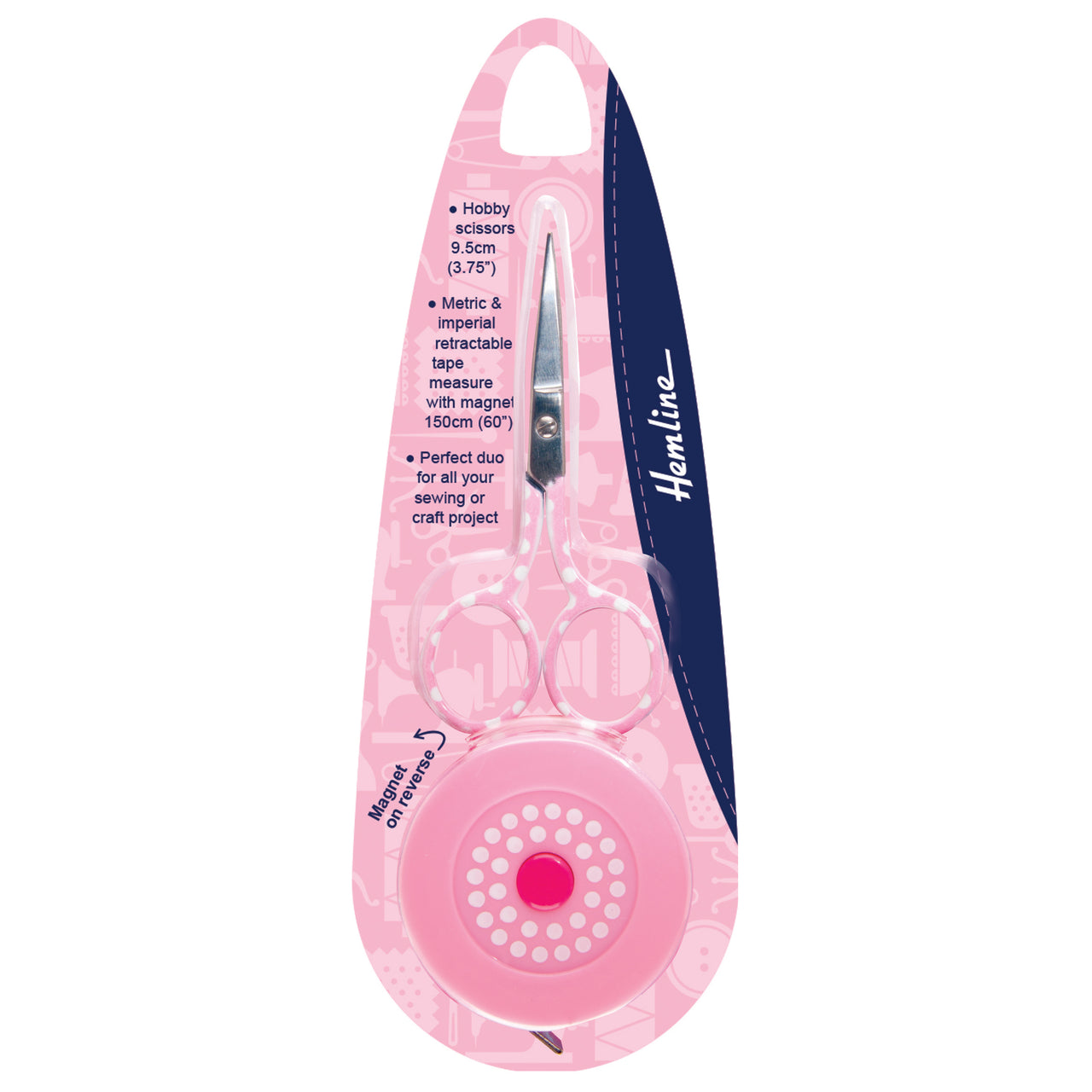 Hemline Scissor & Retractable Tape Measure Gift Set