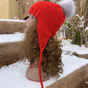 Redstone Earflap Hat -- a loom kit pattern