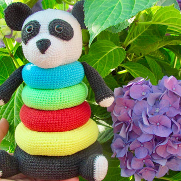 Panda Color Stacking rings toy